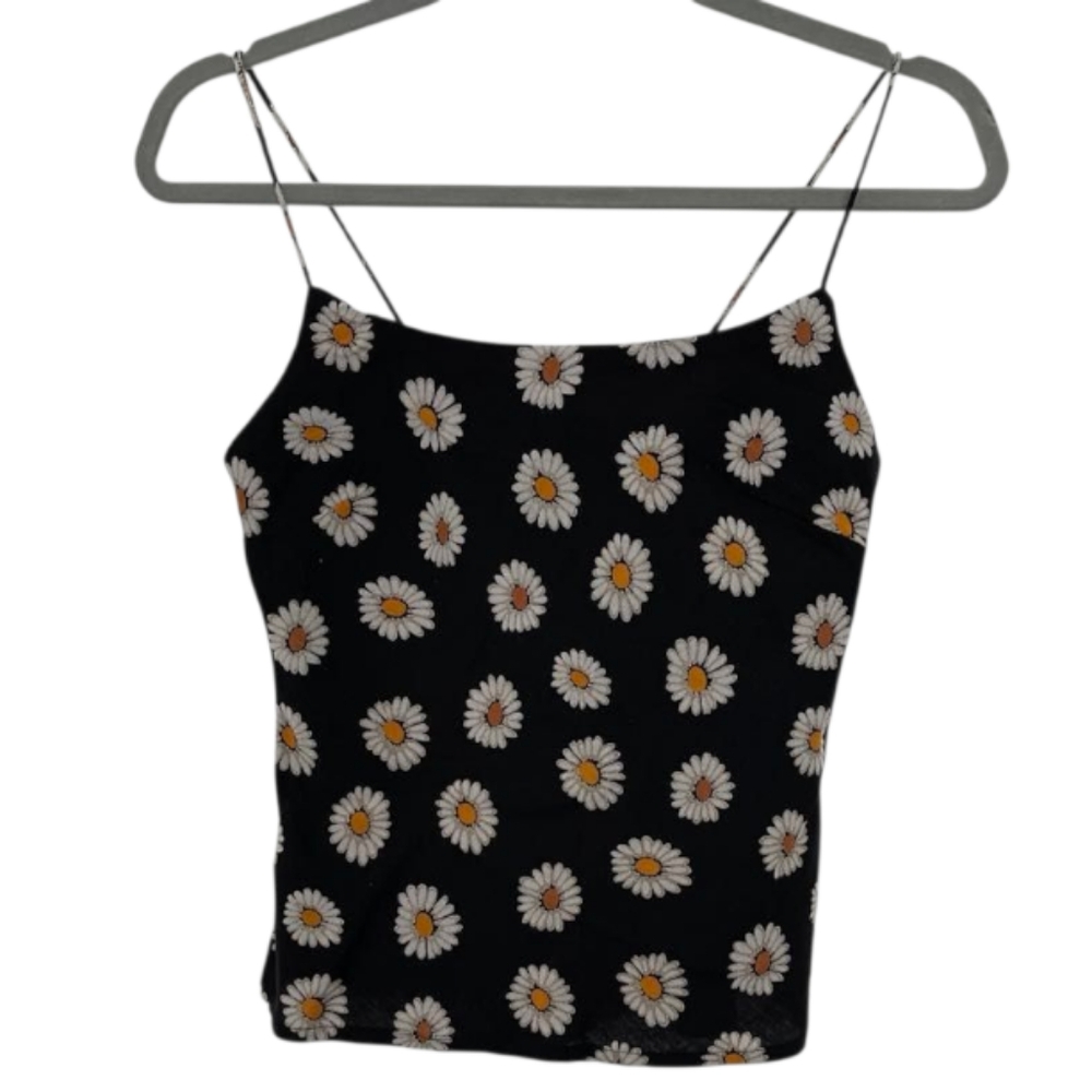 Multi-Coloured ASOS Design Women's Floral Linen-Blend Scoop Neck Cami